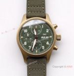 ZF Factory IWC Pilot's 7750 Chronograph Spitfire Bronze & Military Green Watch